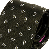 Kensington Dark Green Paisley Silk Tie 8cm